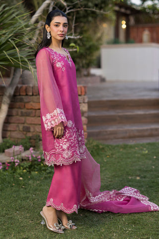 SS25DA-2775  MAGENTA  2PCS  EMBROIDERED KURTA WITH TROUSER