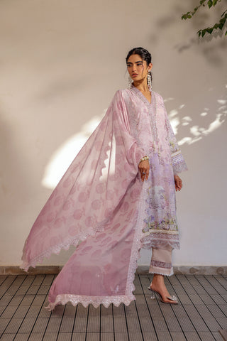 SS24DA-2512 LIGHT PURPLE 2PCS HAND EMBELLISHED  SHIRT WITH TROUSER