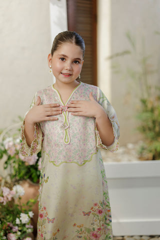 SS26DK-0246 L-GREEN 1 Pcs Kaftan