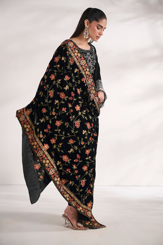 FW24DD-2001  NAVY BLUE SHAWL