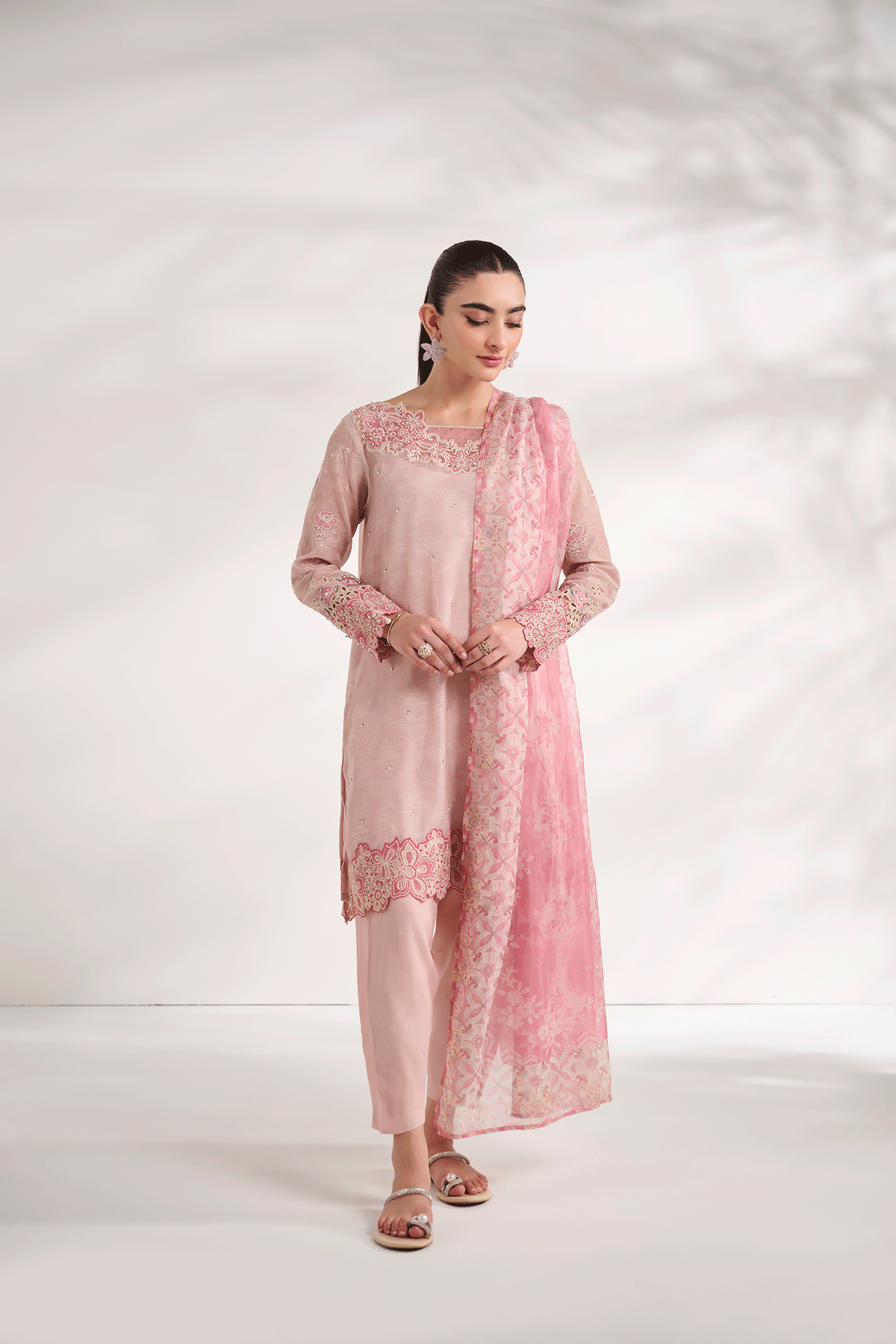 SS24DD-2591  PINK DUPATTA