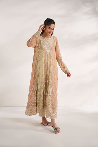 SS24DA-2468   MULTI  2PCS  EMBROIDERED KURTA WITH TROUSER