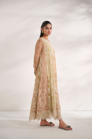SS24DA-2468   MULTI  2PCS  EMBROIDERED KURTA WITH TROUSER