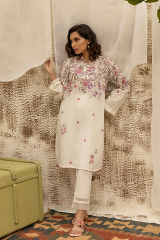 DC-0480 OFFWHITE DIGITAL PRINTED KURTA