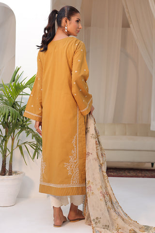 DC-2150 MUSTARD 2PCS EMBROIDERED KURTA WITH DUPATTA