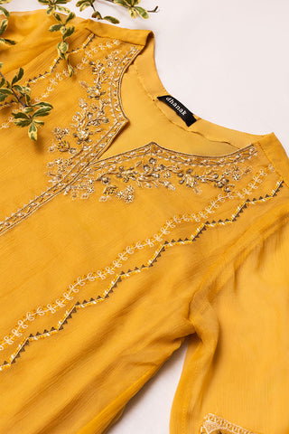 DA-1660 MUSTARD EMBROIDERED KURTA