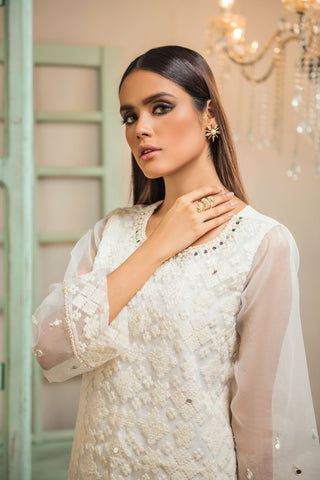 DA-1267 Off White EMBROIDERED KURTA