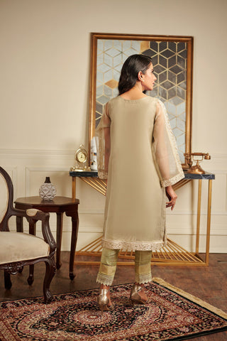 DA-1456 GREEN EMBROIDERED KURTA