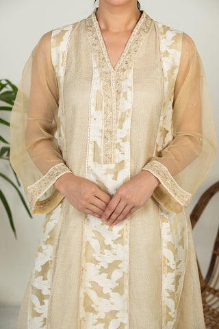 DA-1469 GREEN EMBROIDERED KURTA