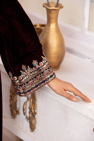 DA-1583 MAROON EMBROIDERED KURTA
