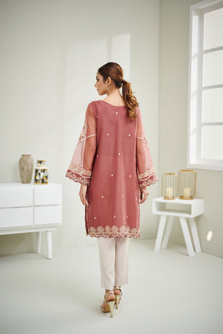 DA-1606 PURPLE EMBROIDERED KURTA