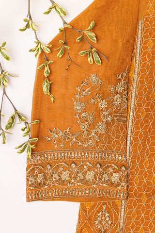 DA-1638 RUST EMBROIDERED KURTA