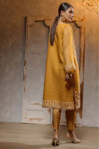DA-1656 MUSTARD EMBROIDERED KURTA