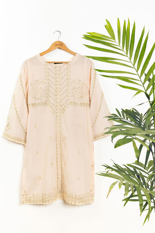 DC-0357 PEACH EMBROIDERED KURTA