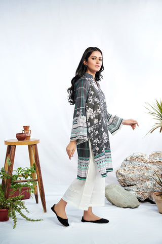 DC-0363 Black Digital Printed Kurta