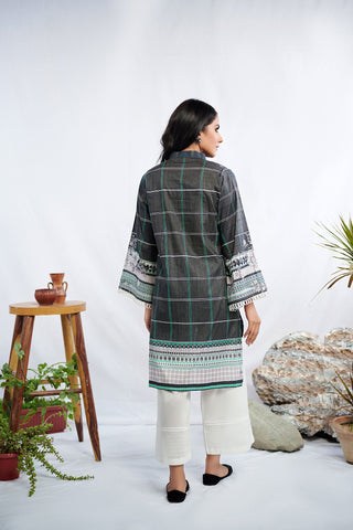 DC-0363 Black Digital Printed Kurta