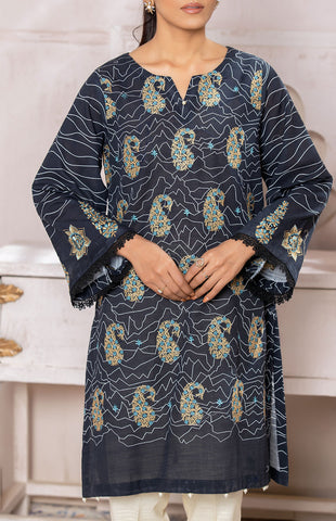 DC-0395 BLACK EMBROIDERED KURTA