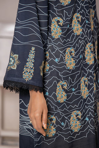 DC-0395 BLACK EMBROIDERED KURTA