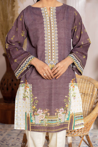 DC-0401 MAUVE EMBROIDERED KURTA