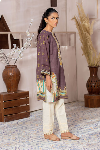 DC-0401 MAUVE EMBROIDERED KURTA