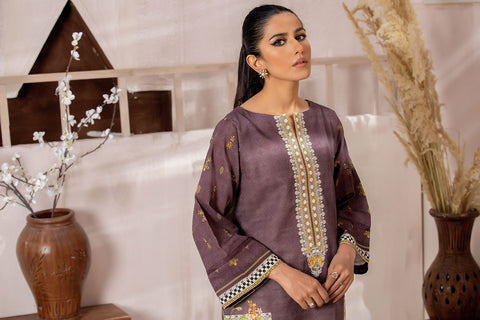 DC-0401 MAUVE EMBROIDERED KURTA