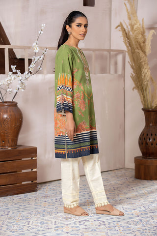 DC-0405 GREEN EMBROIDERED KURTA