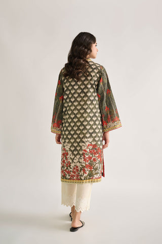 DC-0445 GREEN DIGITAL PRINTED KURTA