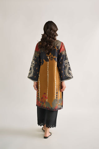 DC-0447 MUSTARD EMBROIDERED KURTA