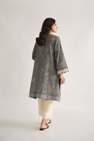 DC-0454 GREY EMBROIDERED KURTA