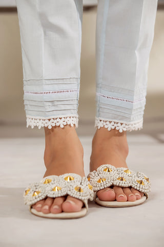 DC-2012 SKY BLUE 2PCS EMBROIDERED KURTA WITH TROUSER