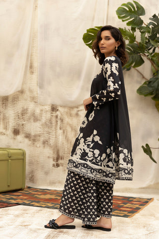 DC-2132 BLACK LAWN 2PCS PRINTED KURTA WITH TROUSER