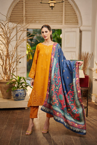 ACRYLIC ORANGE KHADDAR  3PCS