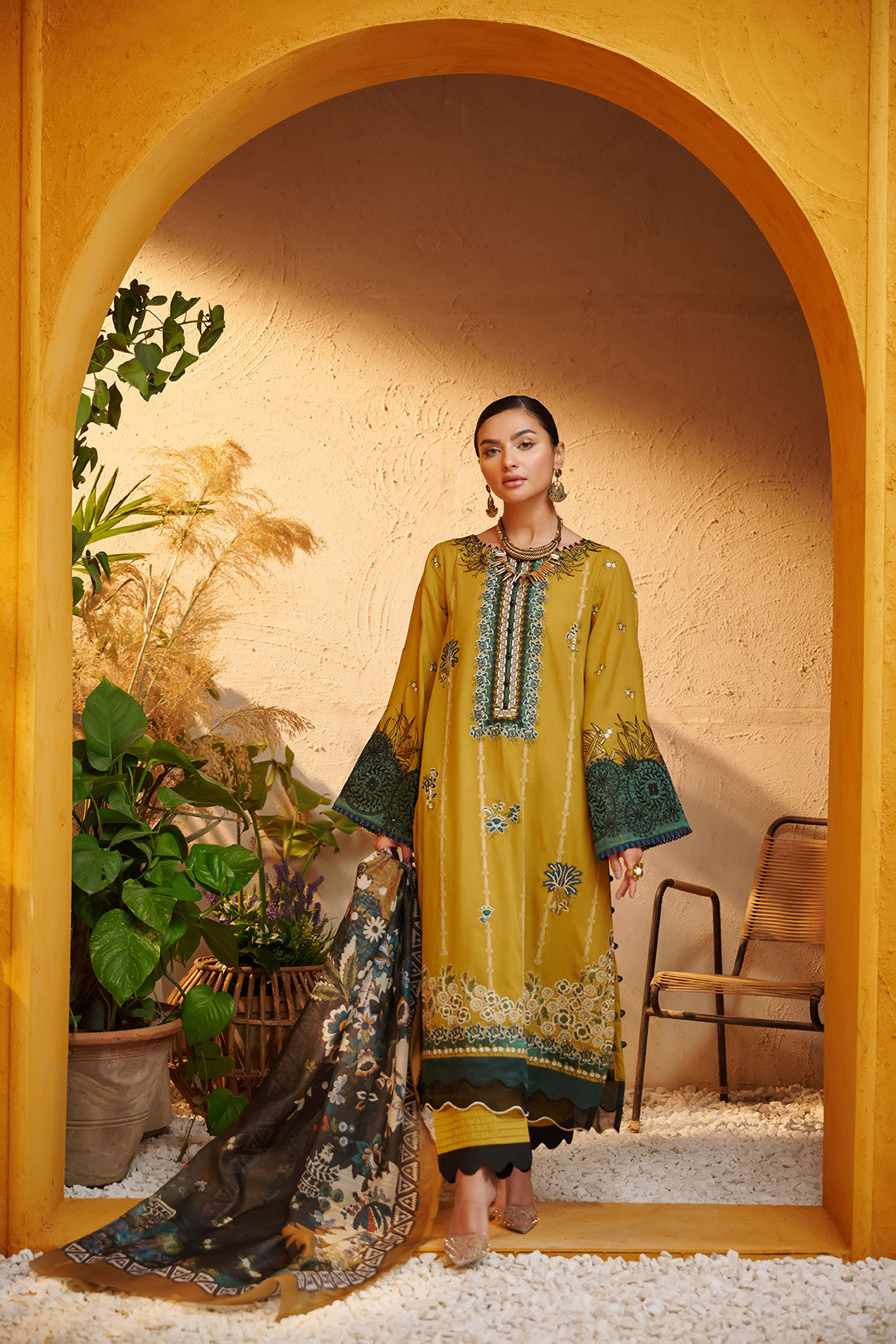 DU-3090 OLIVE GREEN LAWN  3PCS