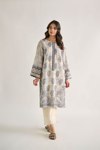 DC-0460 L-GREEN EMBROIDERED KURTA