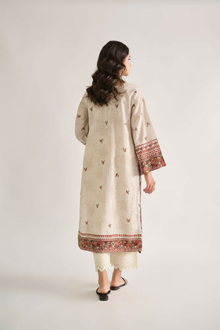 DC-0463 BEIGE EMBROIDERED KURTA