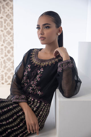DL-0250 BLACK 2Pcs SHIRT WITH TROUSER