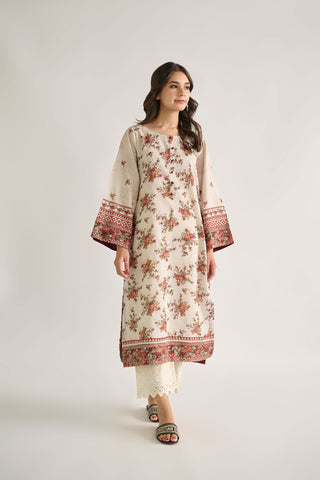 DC-0463 BEIGE EMBROIDERED KURTA