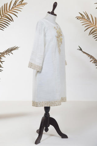 DA-1235 OFF WHITE EMBROIDERED KURTA
