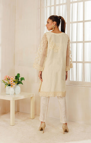 DA-1330 BEIGE EMBROIDERED KURTA