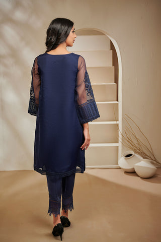 DA-1448 N-BLUE EMBROIDERED KURTA