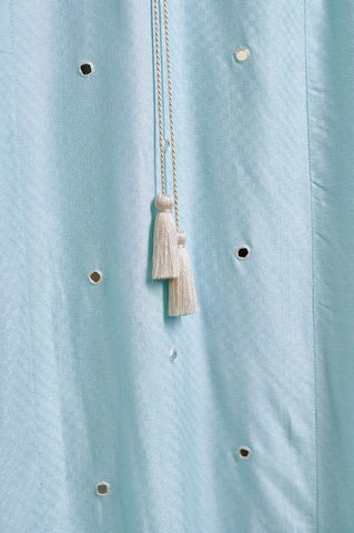 DA-1487 Sky-Blue EMBROIDERED KURTA