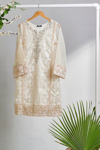 DA-1489 Off-White EMBROIDERED KURTA