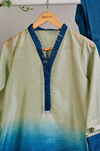 DA-1502 Green Dip Dye KURTA