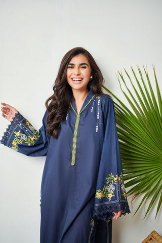 DC-0335 NAVY-BLUE Lawn 2Pcs