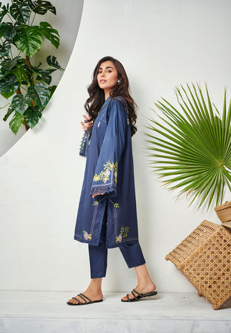 DC-0335 NAVY-BLUE Lawn 2Pcs