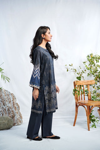 DC-0362 Black Digital Printed Kurta