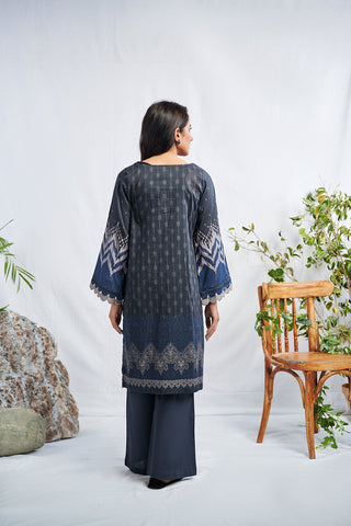 DC-0362 Black Digital Printed Kurta