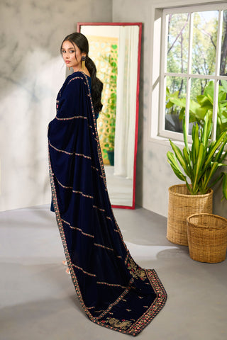 DD-0882 BLUE VELVET SHAWL
