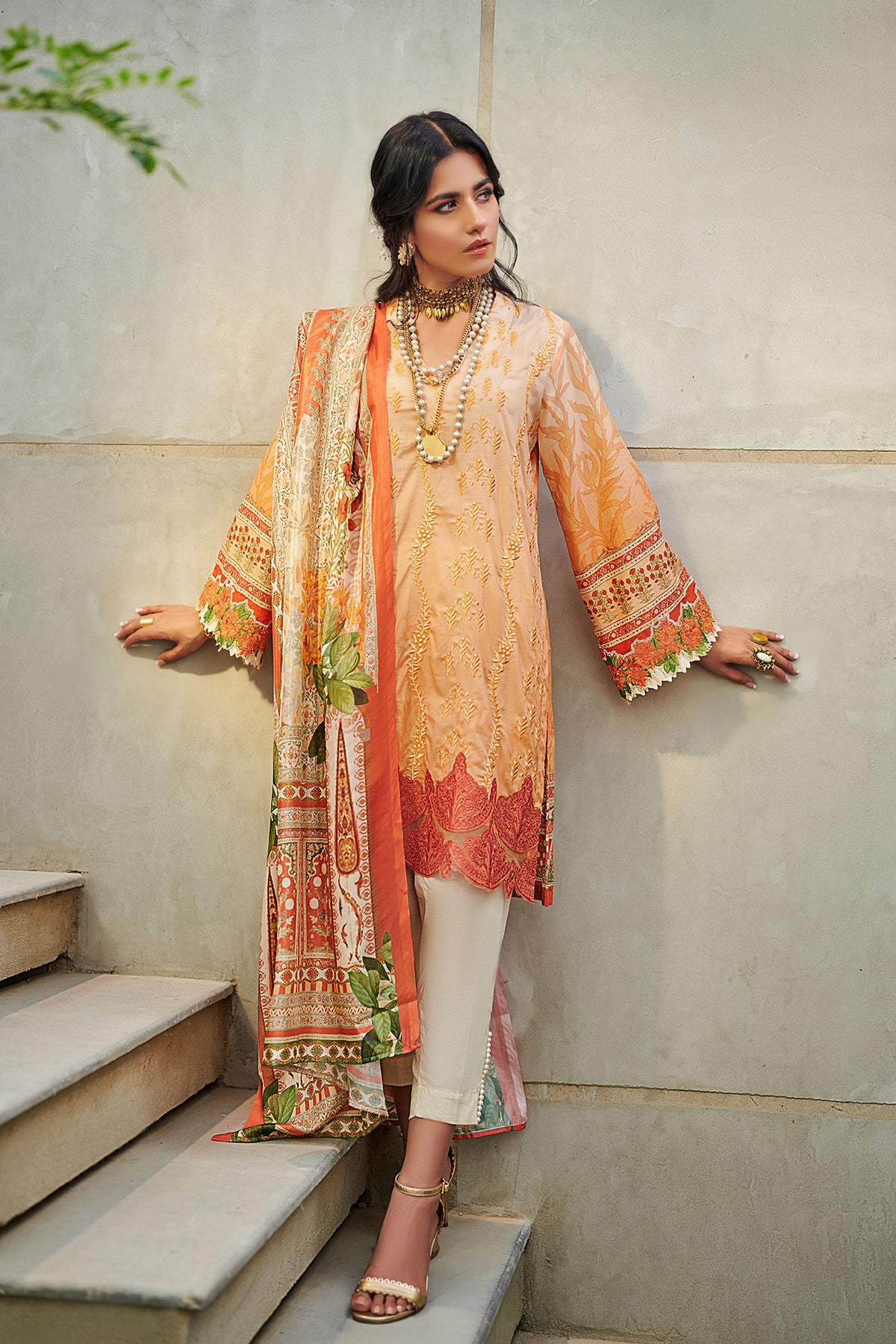 DU-3053 ORANGE LAWN  3PCS